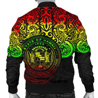 Polynesian Hawaii Bomber Jacket (Men) - Pride of Hawaii (Reggae) - Polynesian Pride