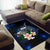 Samoa Polynesian Area Rug - Turtle With Plumeria Flowers - Polynesian Pride