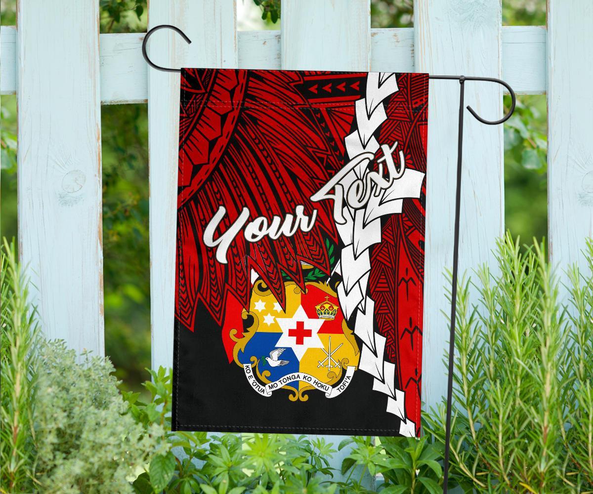 Tonga Polynesian Custom Personalised Flag - Tribal Wave Tattoo Flag Color - Polynesian Pride