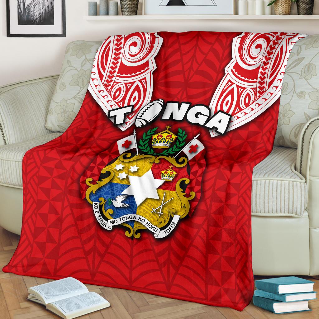 (Custom Personalised) Tonga Rugby Premium Blanket Royal Style - Polynesian Pride