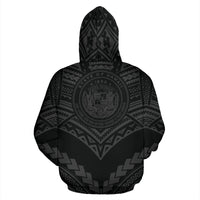Hawaii Polynesian Tribal Hoodie New Warrior Style Gray Color - Polynesian Pride