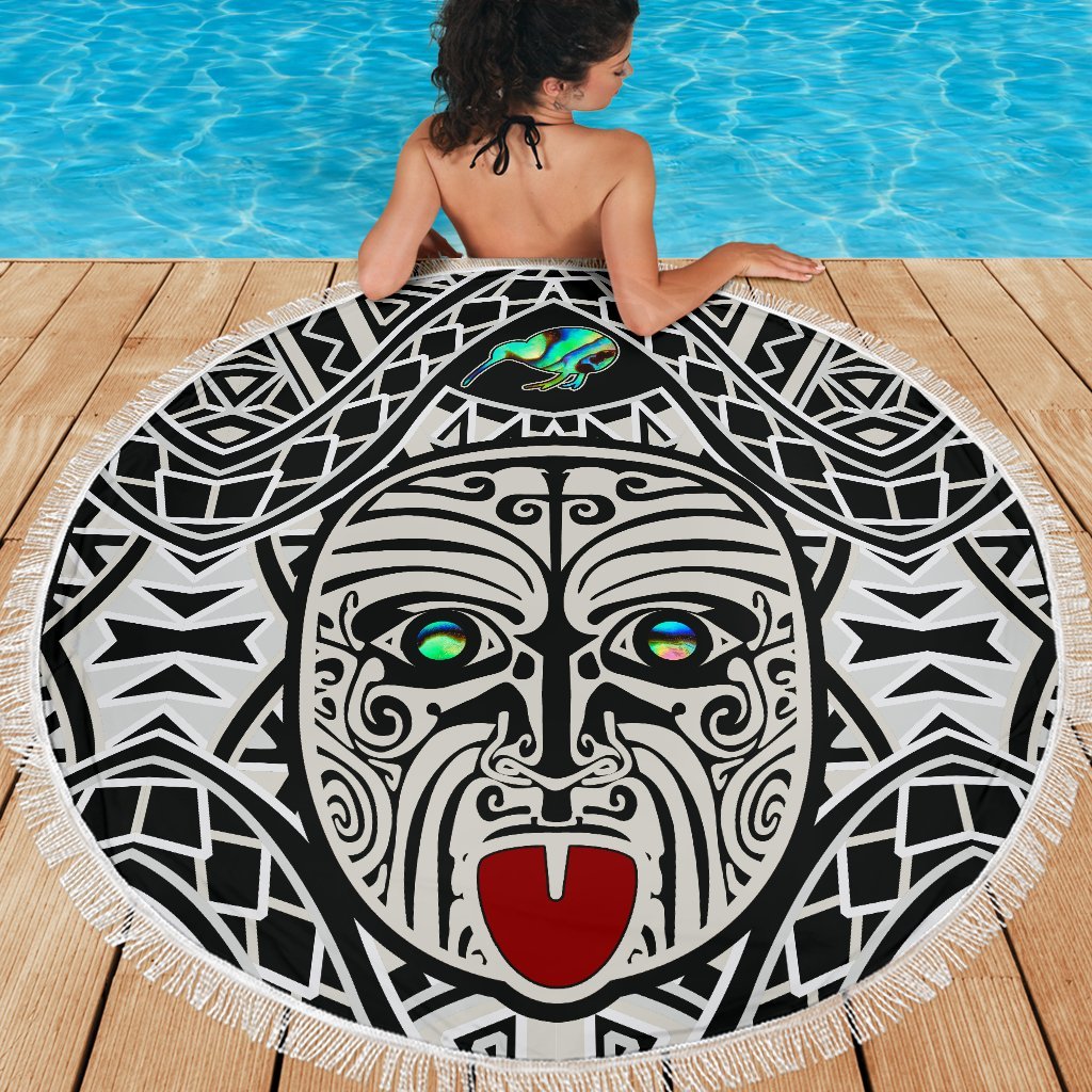 Integrity Maori Ta Moko Beach Blanket Kiwi and Paua - Polynesian Pride
