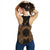 Northern Mariana Islands Polynesian Women Tank Top Map Gold - Polynesian Pride