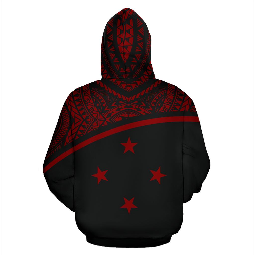 Federated States of Micronesia All Over Hoodie Micronesia Curve Red Style - Polynesian Pride