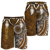 Cook Islands Custom Personalised Men's Shorts - Polynesian Boar Tusk - Polynesian Pride
