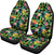 Hawaii Tropical Pattern With Pineapples, Palm Leaves And Flowers. Car Seat Cover Universal Fit Green - Polynesian Pride