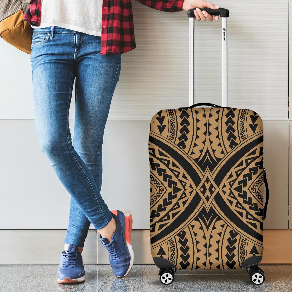 Polynesian Tradition Gold Luggage Covers Gold - Polynesian Pride