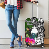 Marshall Islands Luggage Covers - Turtle Plumeria Banana Leaf - Polynesian Pride