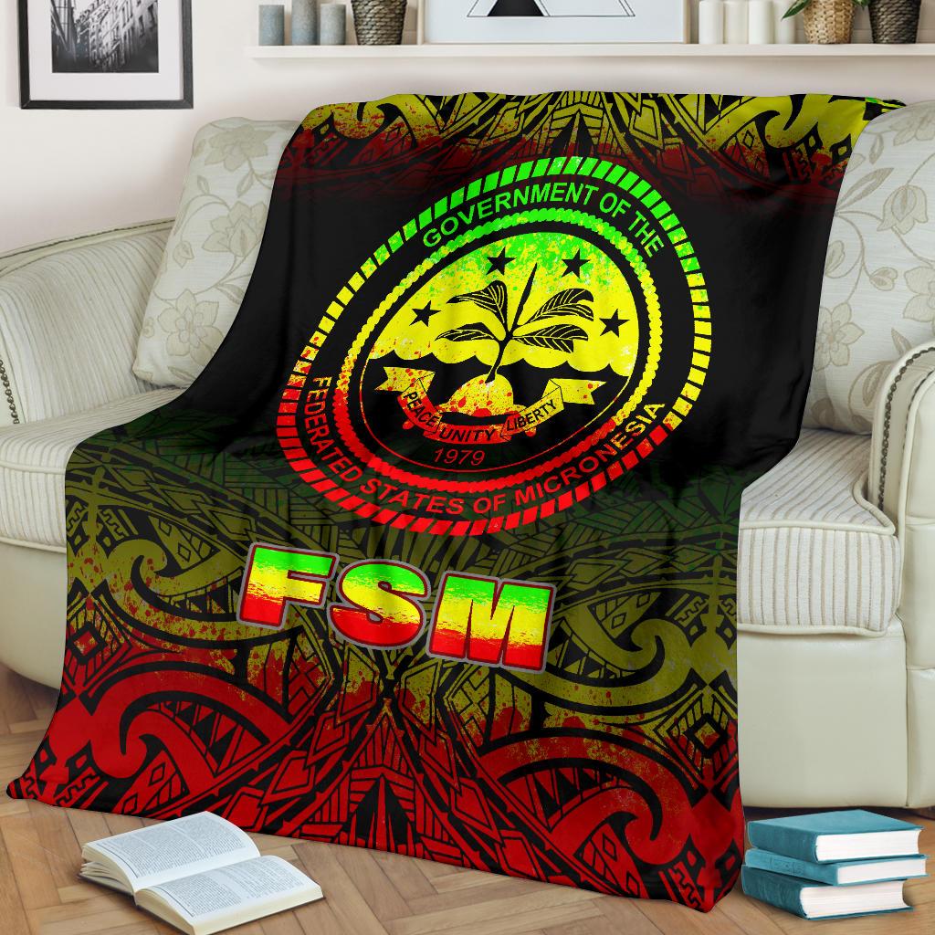 Federated States of Micronesia Premium Blanket - Reggae Fog Style - Polynesian Pride