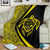 Hawaii Turtle Map Polynesian Premium Blanket - Yellow - Circle Style - Polynesian Pride