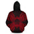 Federated States of Micronesian All Over Zip up Hoodie Map Red - Polynesian Pride