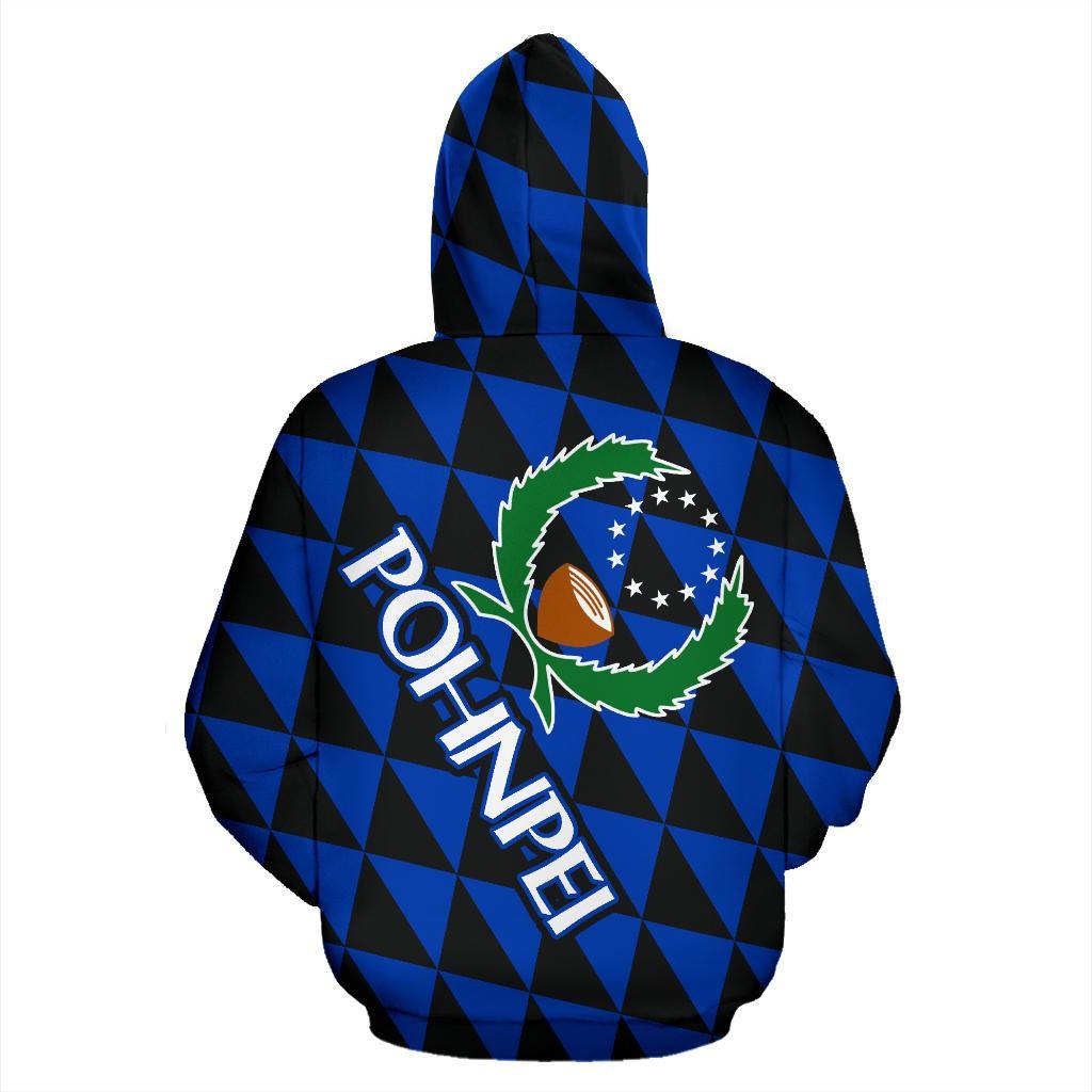 Pohnpei Polynesian Zip up Hoodie Pohnpei Flag - Polynesian Pride