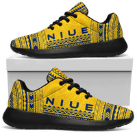 Niue Sporty Sneakers - Polynesian Chief Flag Version - Polynesian Pride