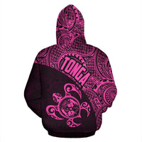 Tonga Zip up Hoodie Tonga Coat of Arms In Turtle Polynesian Tattoo 020 - Polynesian Pride