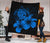 Hawaii Hibiscus Premium Quilt - Turtle Map - Traffic Blue - Polynesian Pride