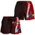 Cook Islands Polynesian Women's Shorts - Coat Of Arm With Hibiscus - Polynesian Pride