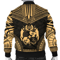 Tonga Polynesian Chief Men's Bomber Jacket - Gold Version - Polynesian Pride