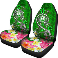 Guam Car Seat Covers - Turtle Plumeria (Green) - Polynesian Pride