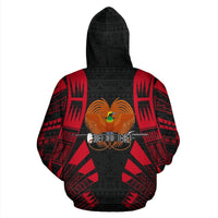 Papua New Guinea All Over Zip up Hoodie Polynesian Tattoo Style - Polynesian Pride