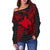 Papua New Guinea Polynesian Shoulder Sweater Map Red - Polynesian Pride