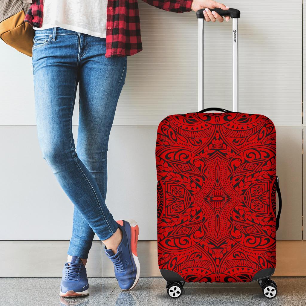 Polynesian Culture Red Luggage Covers Red - Polynesian Pride