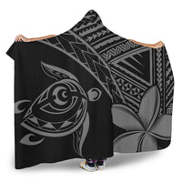 hawaiiHooded Blanket - Hawaii Turtle Plumeria Grey - Polynesian Pride