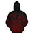 Hawaii Kanaka Polynesian Hoodie Red Neon Style - Polynesian Pride