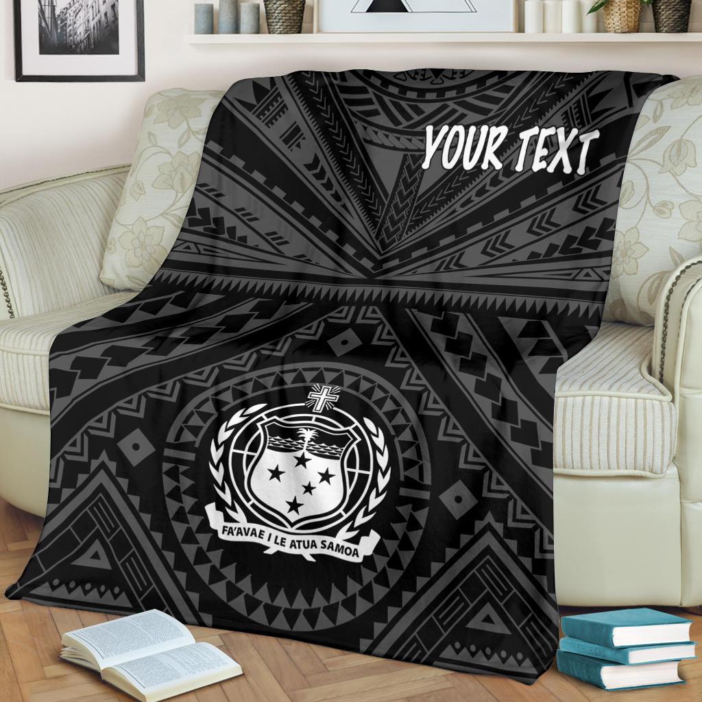 Samoa Personalised Premium Blanket - Samoa Seal In Polynesian Tattoo Style - Polynesian Pride
