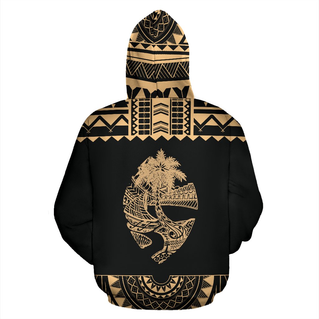 Guam All Over Hoodie Polynesian Gold Version - Polynesian Pride