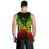 New Caledonia Polynesian Men Tank Top Map Reggae - Polynesian Pride