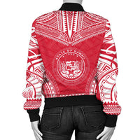 Hawaii Flag Polynesian Chief Women'S Bomber Jacket - Polynesian Pride