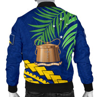 Tokelau Rugby Men Bomber Jacket Coconut Leaves - Polynesian Pride