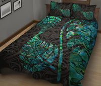 Aotearoa Maori Quilt Bed Set Silver Fern Koru Vibes - Polynesian Pride