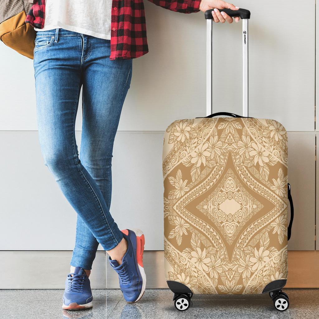 Polynesian Plumeria Mix Gold Luggage Covers Gold - Polynesian Pride