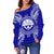 Federated States of Micronesia Polynesian Shoulder Sweater Map Blue - Polynesian Pride