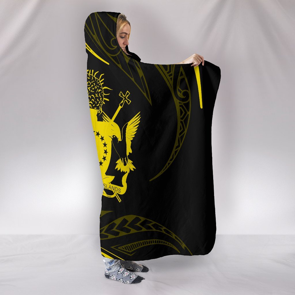 Cook Islands Hooded Blanket - Yellow - Frida Style - Polynesian Pride