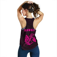 Hawaii Kakau Polynesian Anchor Women's Racerback Tank - Pink - Polynesian Pride