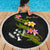 Kosrae Custom Personalised Beach Blanket - Plumeria Tribal - Polynesian Pride
