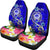 FSM Custom Personalised Car Seat Covers - Turtle Plumeria (Blue) - Polynesian Pride