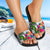 Tahiti Slide Sandals - Turtle Plumeria Banana Leaf - Polynesian Pride