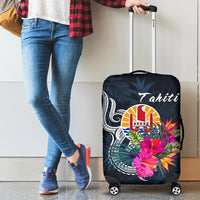 Tahiti Polynesian Luggage Covers - Tropical Flower Blue - Polynesian Pride