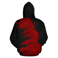 Hoodie Polynesian Tattoo Red - Polynesian Pride