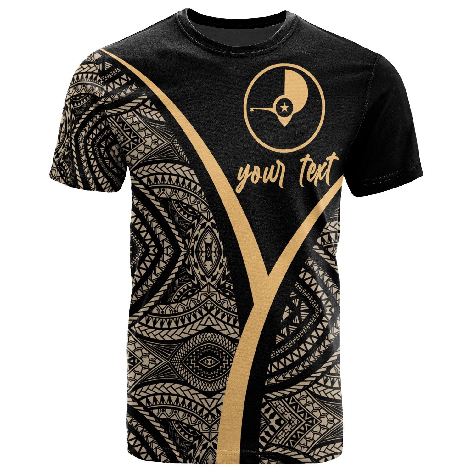 Yap Micronesia Custom T Shirt The Pride of Yap Gold Unisex Art - Polynesian Pride