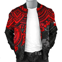 Tonga Polynesian Bomber Jacket (Men) - Red Turtle - Polynesian Pride