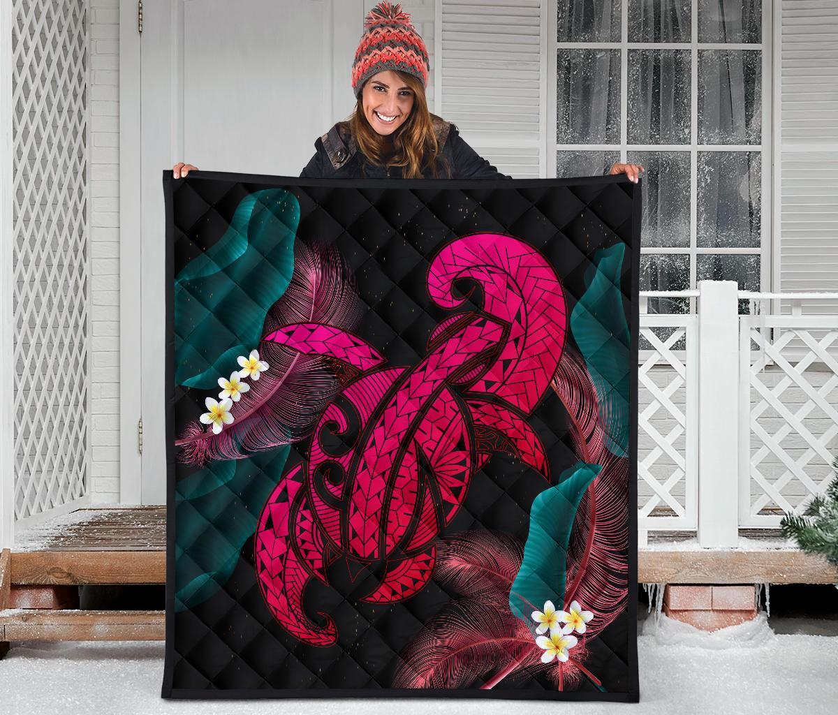 Hawaii Turtle Polynesian Tropical Premium Quilt - Ghia Style Pink - Polynesian Pride