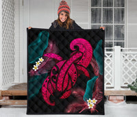 Hawaii Turtle Polynesian Tropical Premium Quilt - Ghia Style Pink - Polynesian Pride