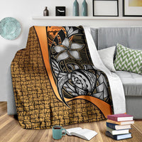 Federated States of Micronesia Premium Blanket Gold - Turtle With Hook - Polynesian Pride