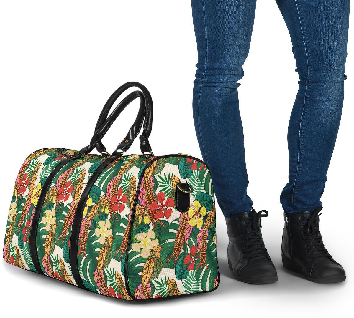 Hawaii Tropical Leaves Flowers And Birds Floral jungle Hawaii Travel Bag - Polynesian Pride