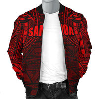 Samoa Men's Bomber Jacket - Red Spirit - Polynesian Pride