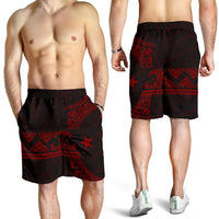 Federated States Of Micronesia Polynesian All Over Print Men's Short - Red Version - Polynesian Pride